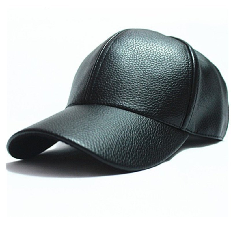 Leather Biker Cap