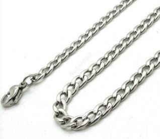 Stainless Steel Twisted Links Necklace