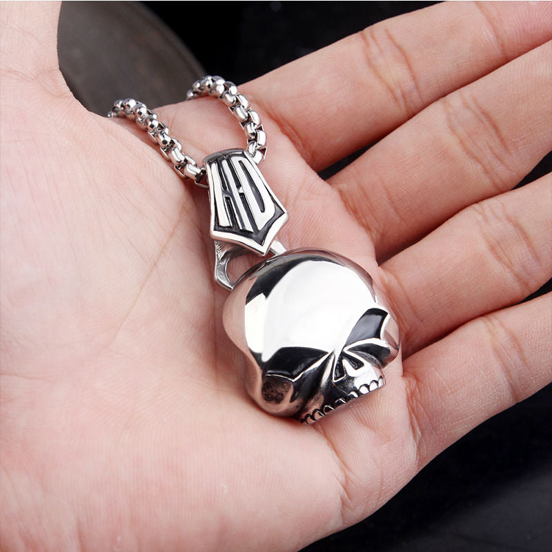 (Five) SS HD Skull Pendant and Necklace Sets