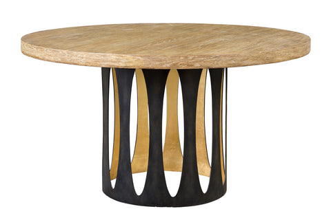 herringbone round dining table