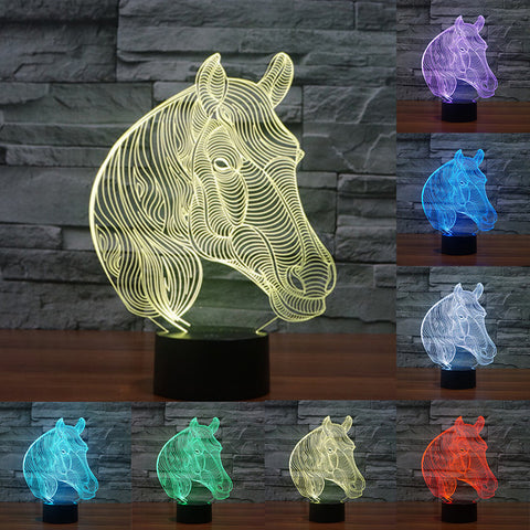 3d Pferd Led Nachttischlampe 7 Farben Veranderbar Trendy Sachen