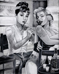 audrey hepburn tattooing marilyn monroe wallpaper