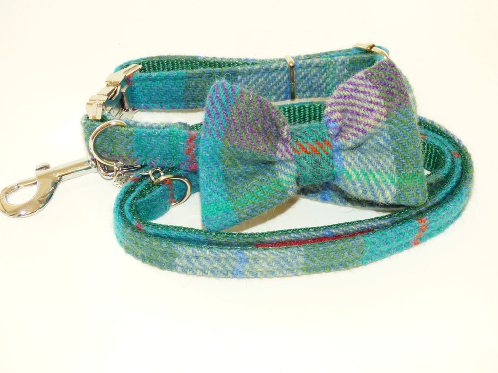 tweed dog collar and lead