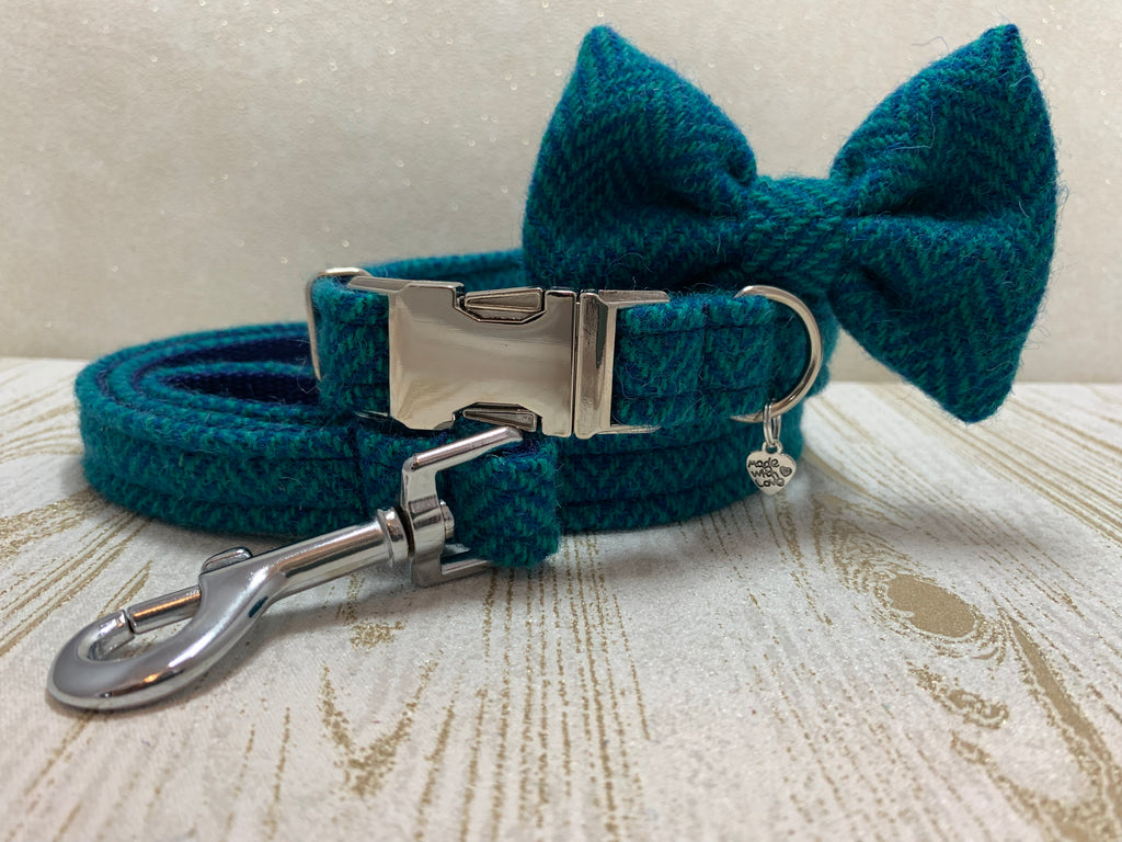 bow tie dog collar and lead