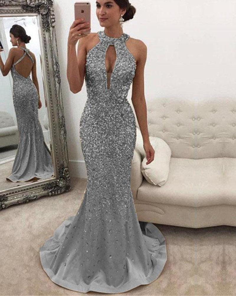 glitter prom dress