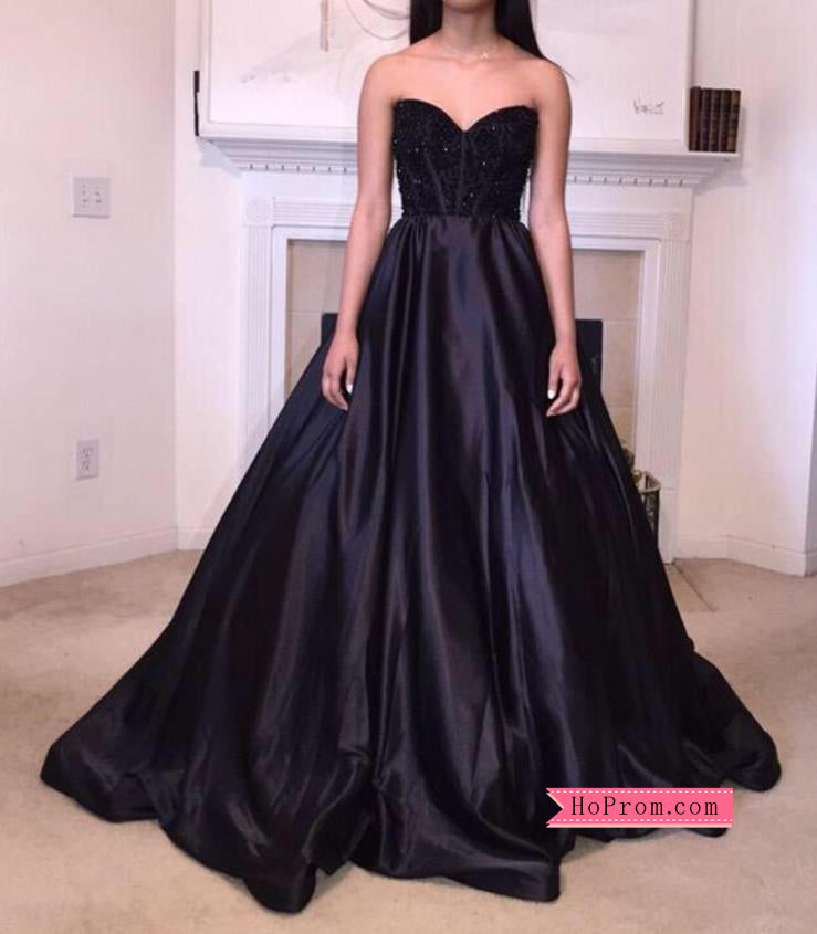 black pageant dress