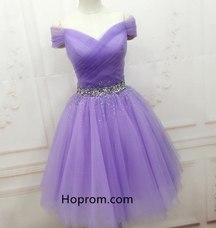 purple short prom dresses