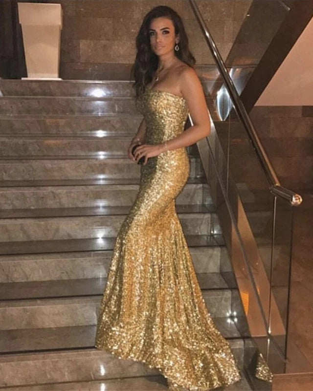 bling mermaid prom dresses