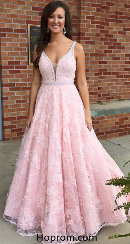 baby pink prom dress