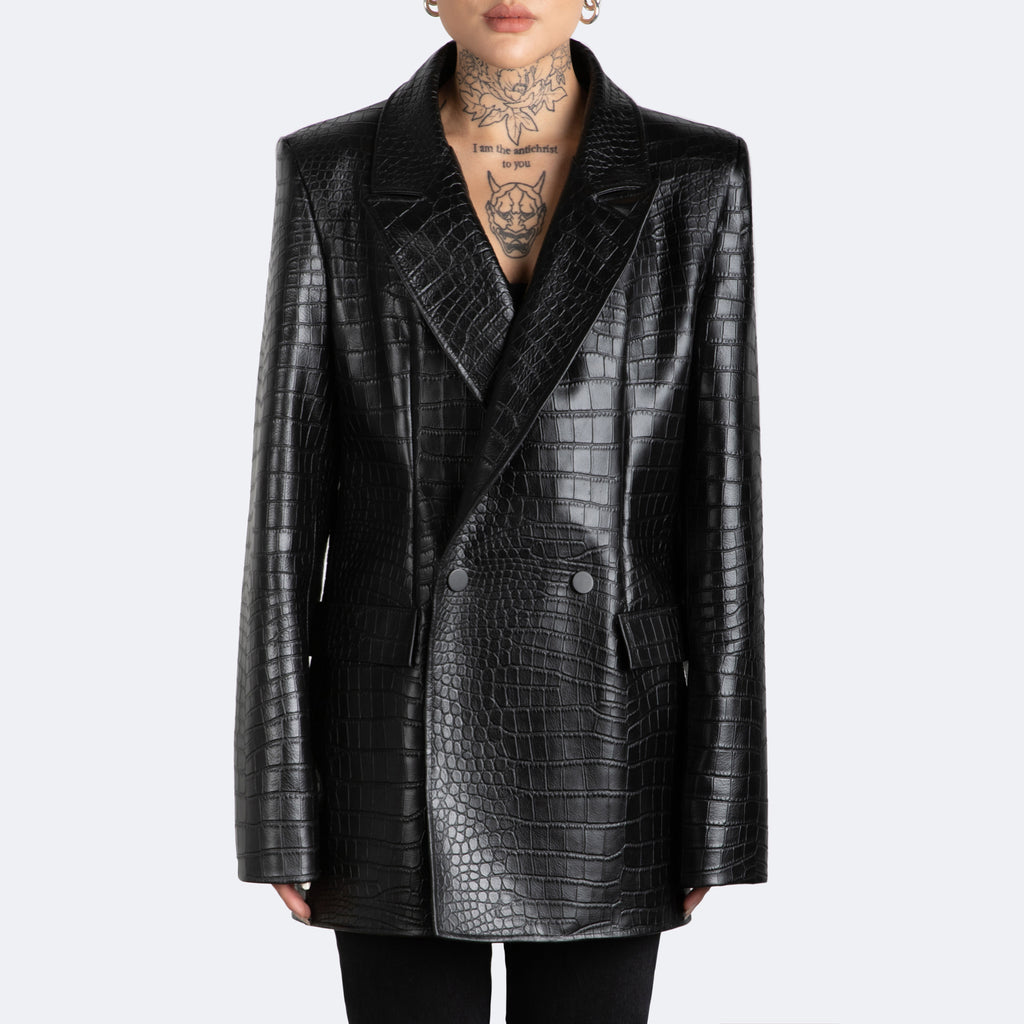 The Kamala Blazer - Croc Embossed – By The Namesake