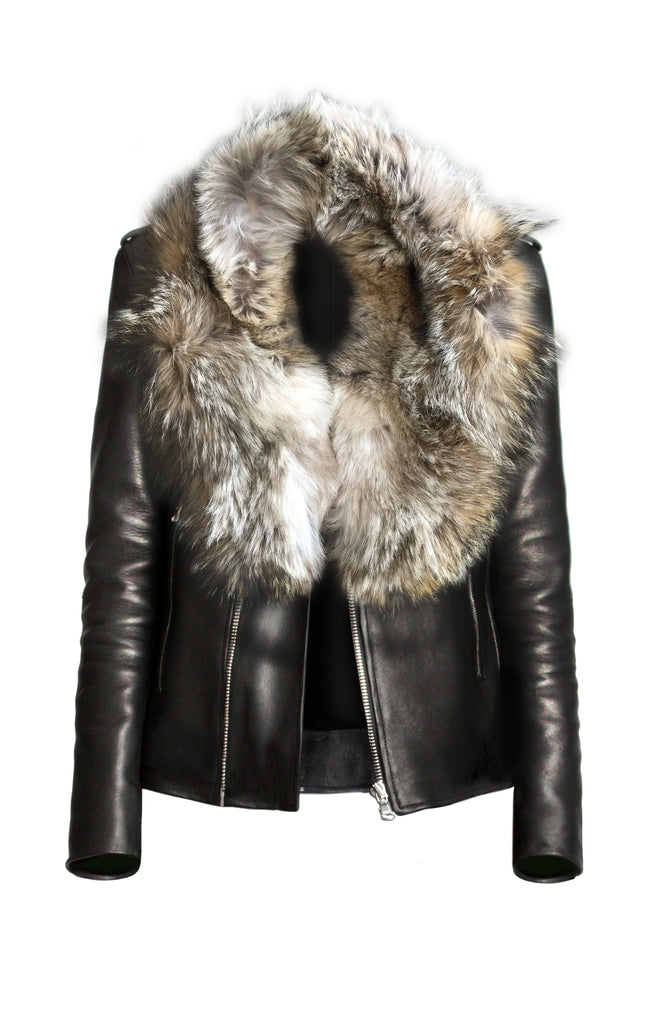 how to add a fur collar to a jacket