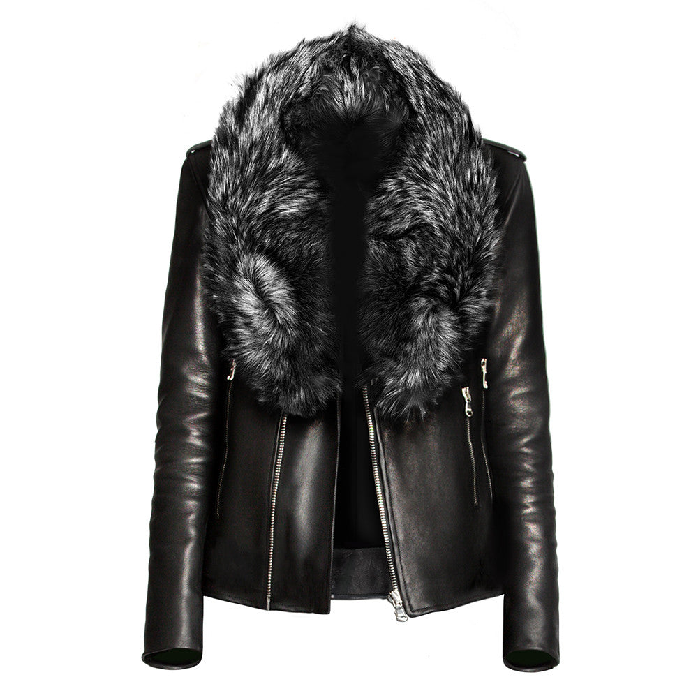 how to put a fur collar on a jacket