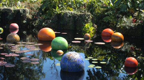 Chihuly glass orbs at Fairchild Tropical Gardens Coral Gables Florida