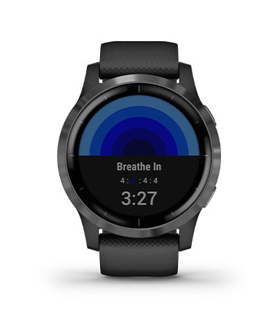 GARMIN - vívoactive® 4 - Gunmetal avec bracelet silicone