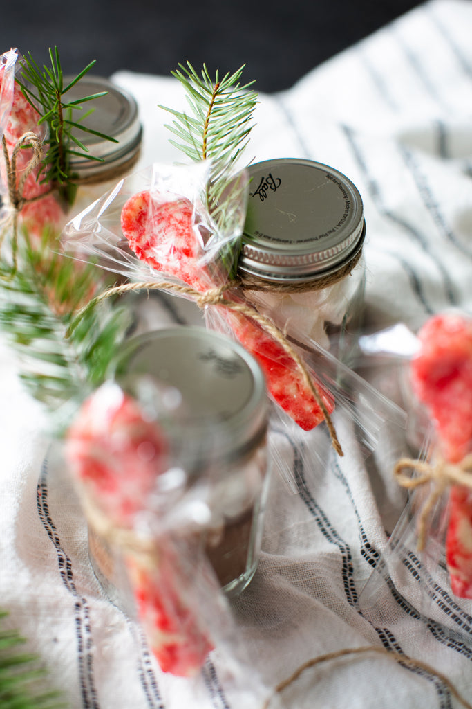 Peppermint Hot Cocoa Gift Jars - Artful Homemaking