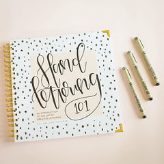 Hand Lettering 101: A Step-by-Step Calligraphy Workbook for Beginners (Gold  Spiral-Bound Workbook with Gold Corner Protectors) (Spiral bound)