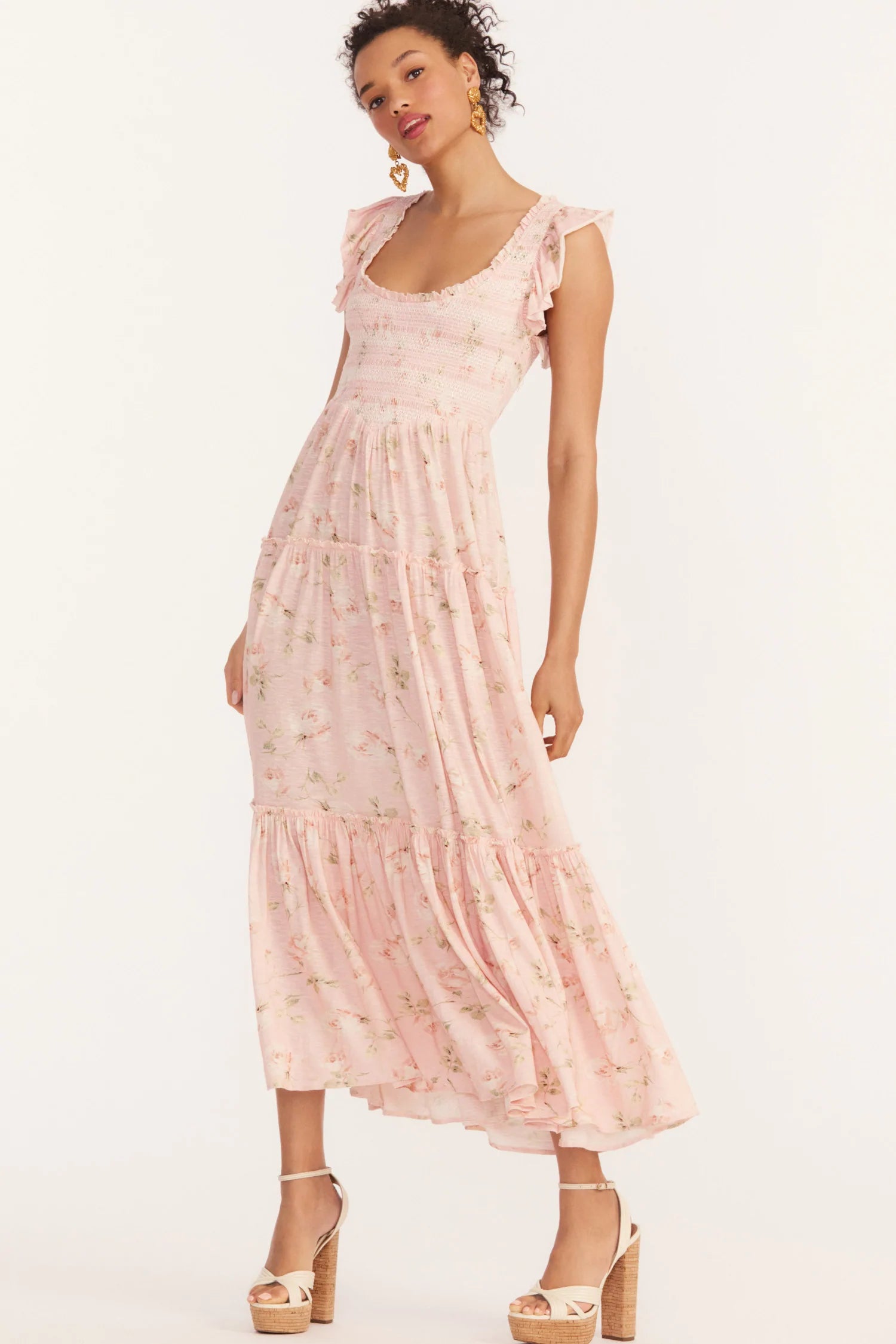 LoveShackFancy Chessie Maxi Dress / Ballet Pink