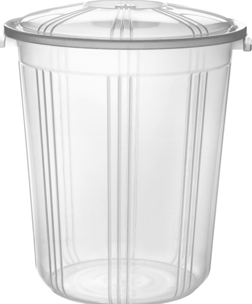 clear plastic bucket with handle