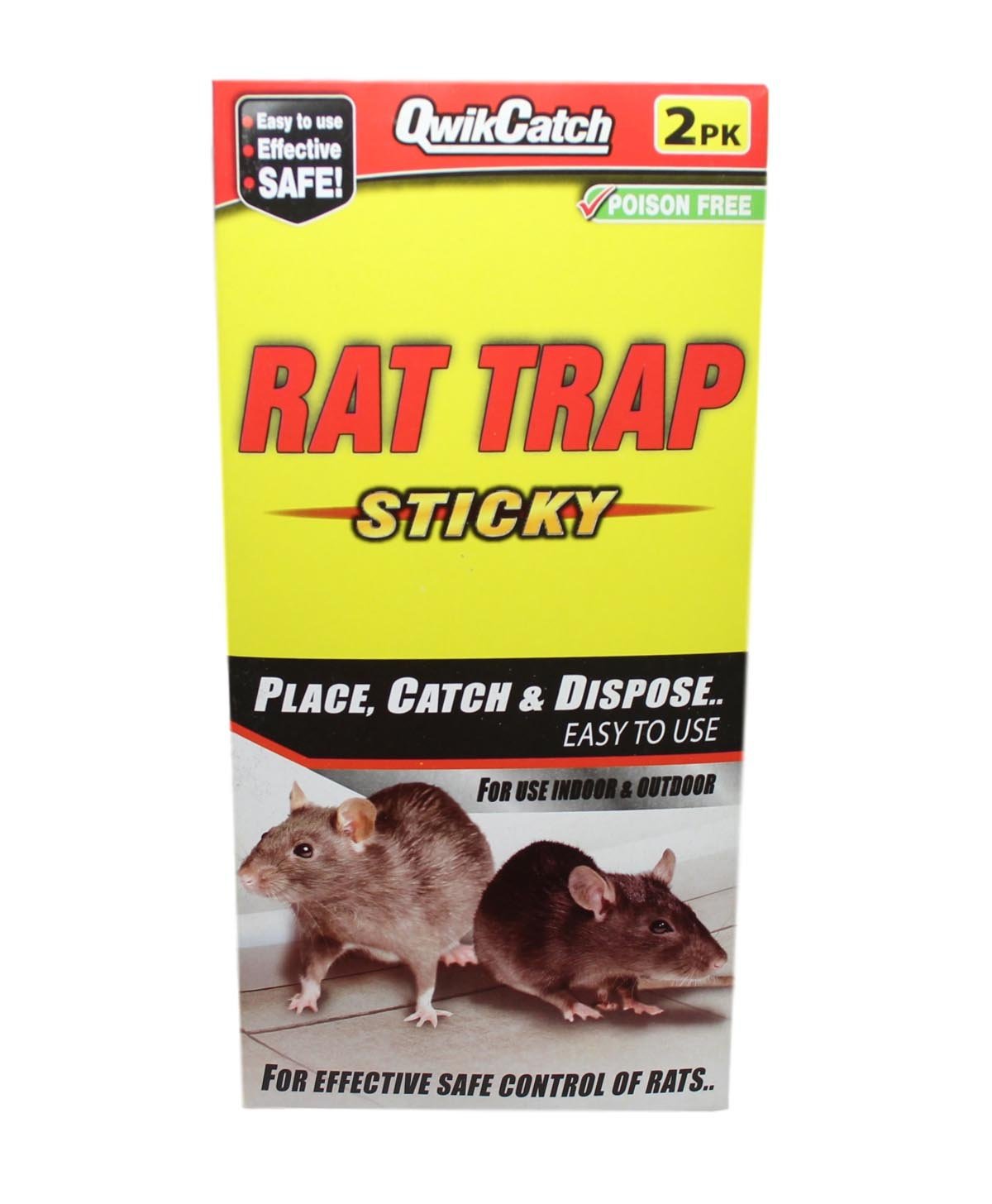 Strong Sticky Rat Indoor Outdoor Glue Board Mat Traps 2 Pack