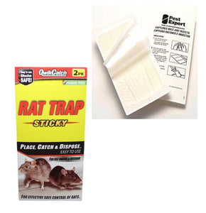 Strong Sticky Rat Indoor Outdoor Glue Board Mat Traps 2 Pack