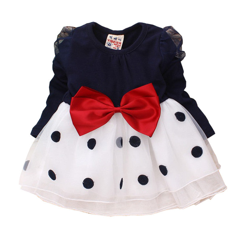 New Spring Bebe Infant Chiffon Dress Big Bow Knot Kids Fashion Babylookz