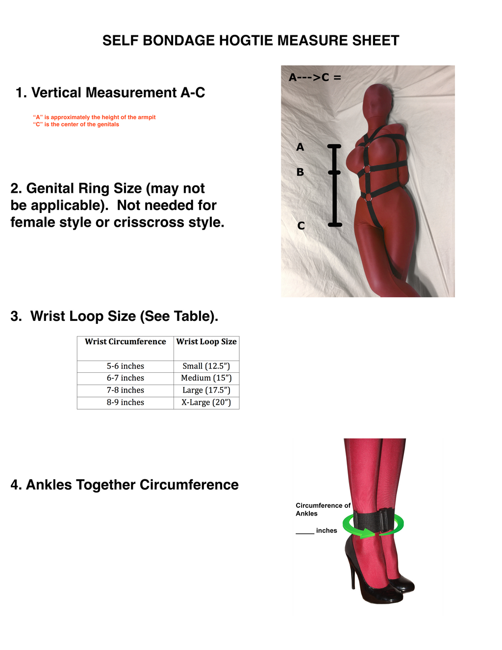 Self Bondage Hogtie System Advanced Poly Webbing