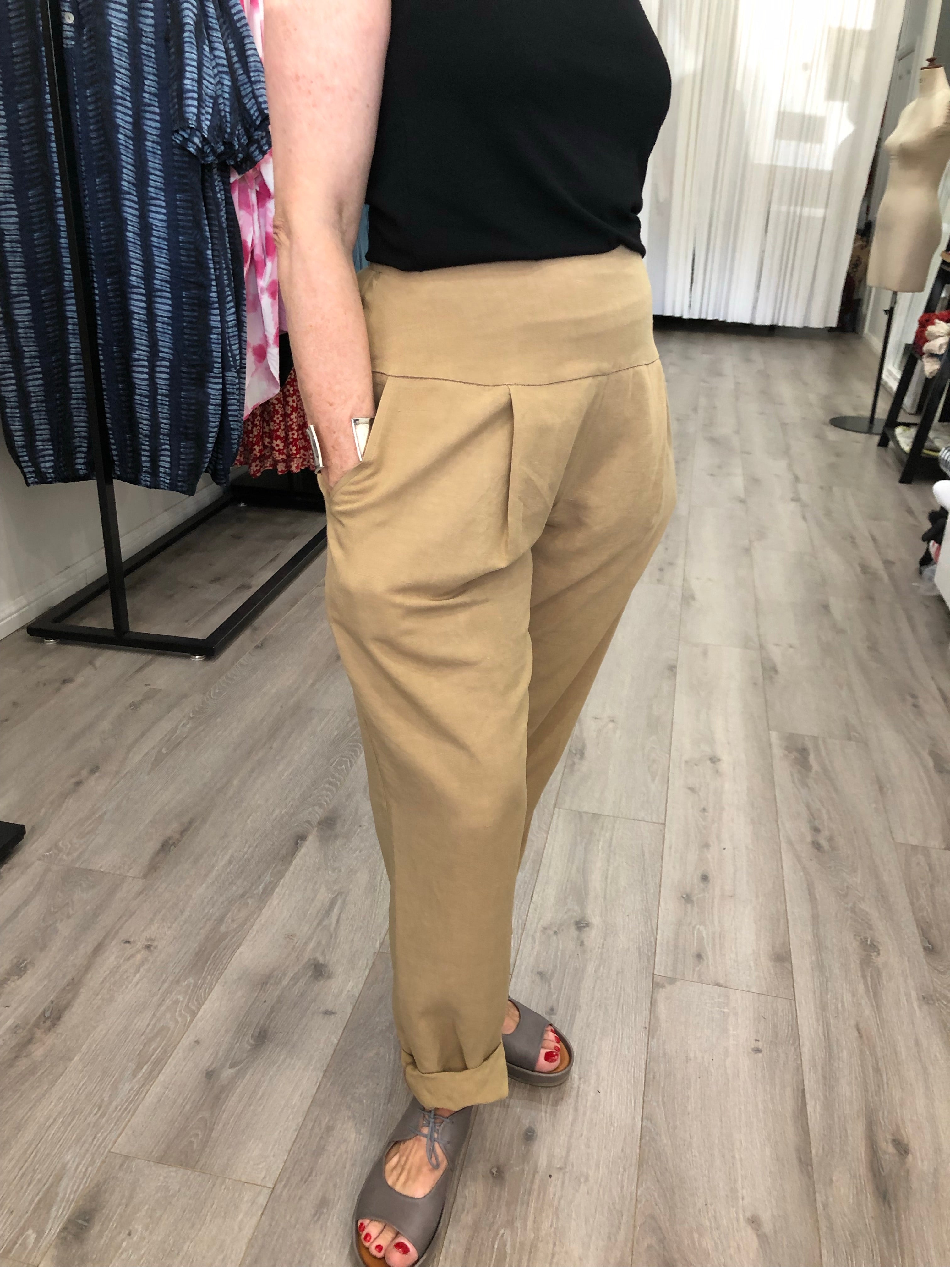 000 /553 Pants Linen Tencel Sahara