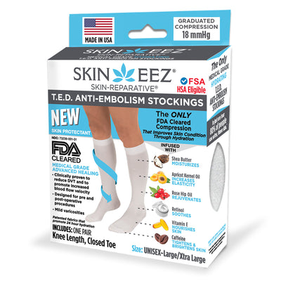 Skineez' Newly Announced T.E.D. HOSE, the Only FDA Cleared Hydrating  Anti-Embolism Stockings and Socks for Pre-Operative and Post Operative  Patients, Is Now Available at Medigroup