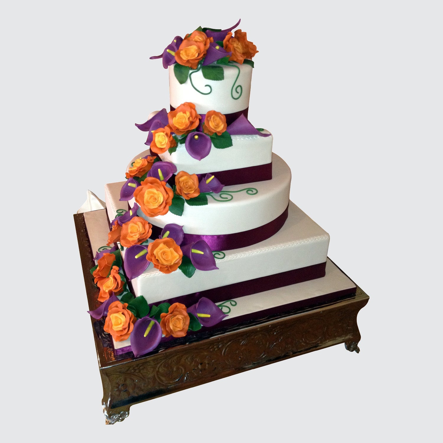  GiftBay Wedding Cake Stand  Square 20 Silver