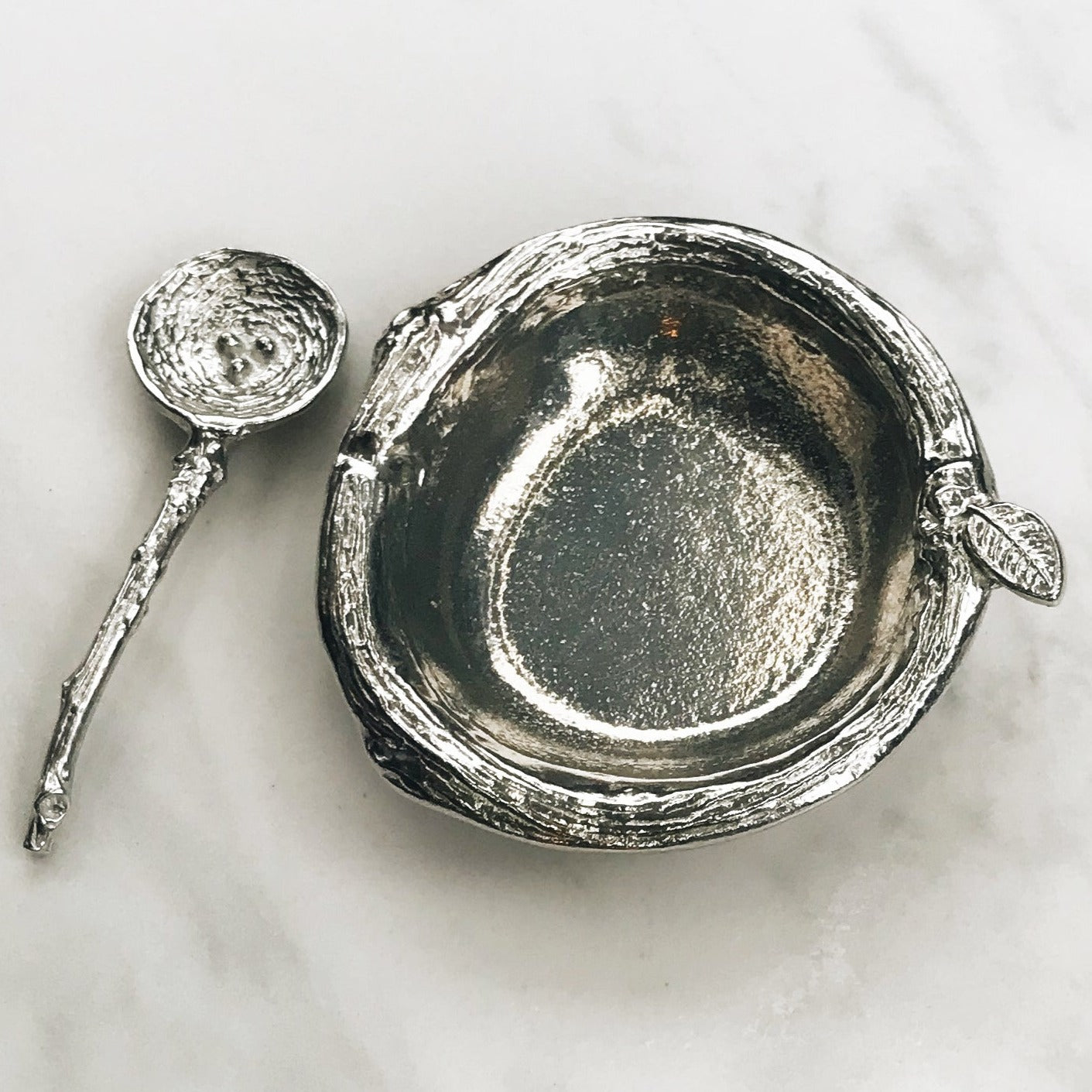 salt dish and spoon