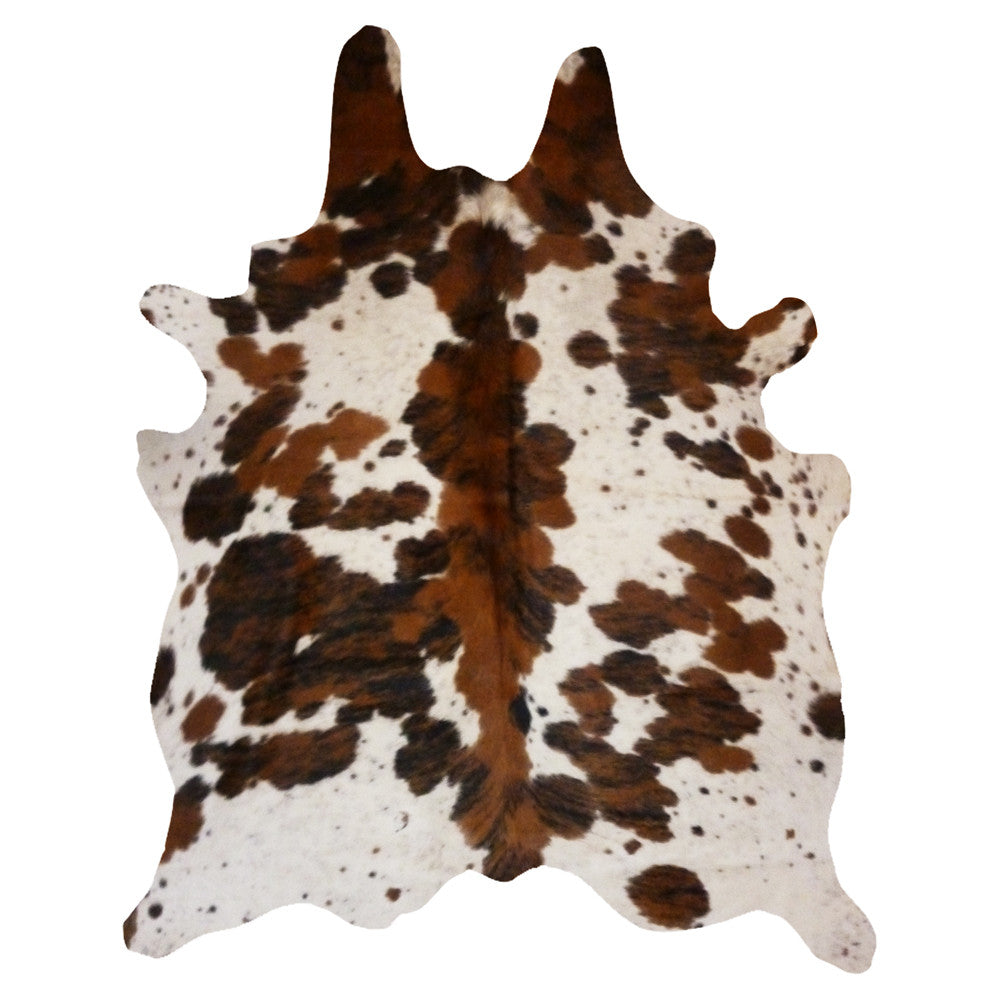 Real Cowhide Rug Spine Tricolor Decohides