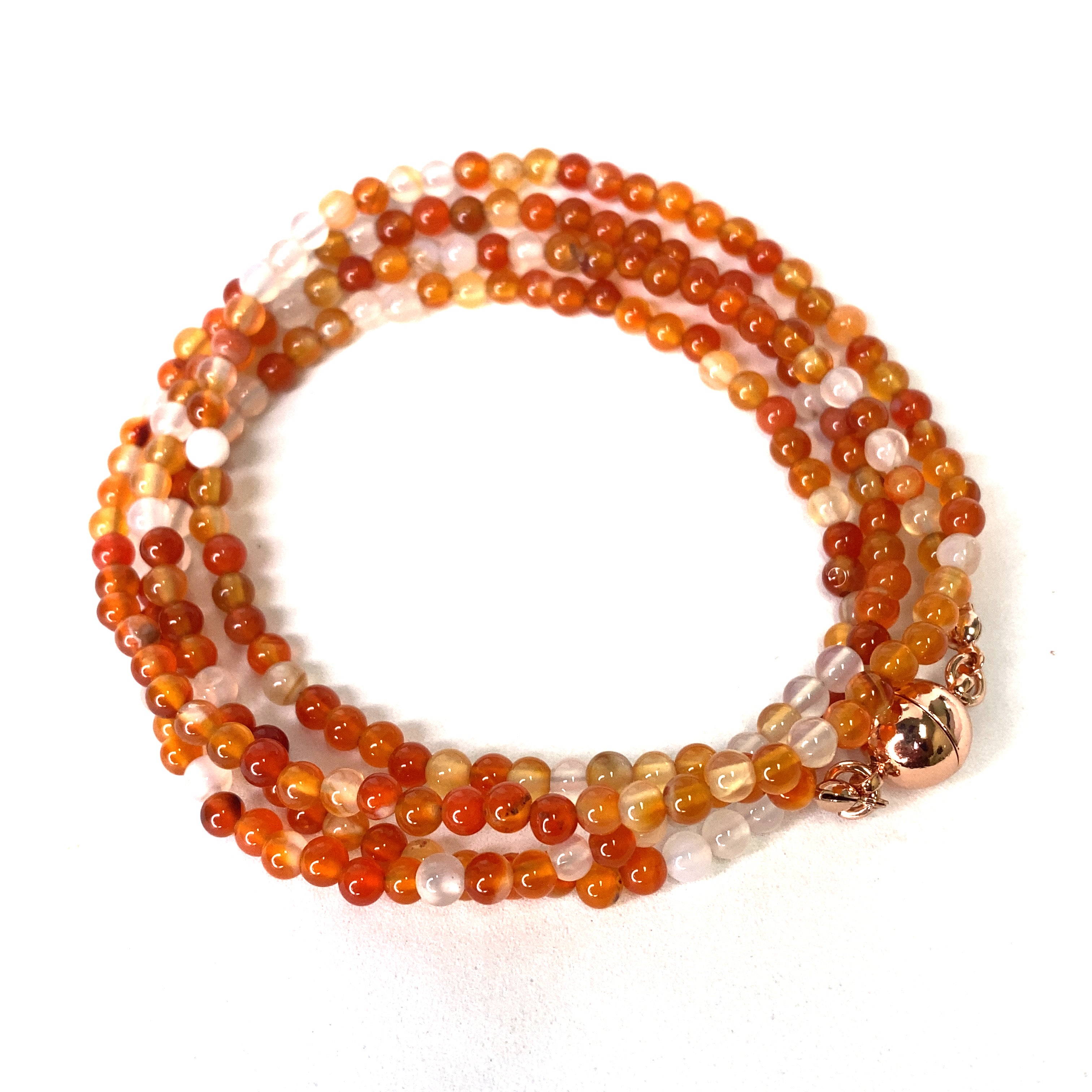 Long Strand Necklace - Orange Agate - Maria Nicola