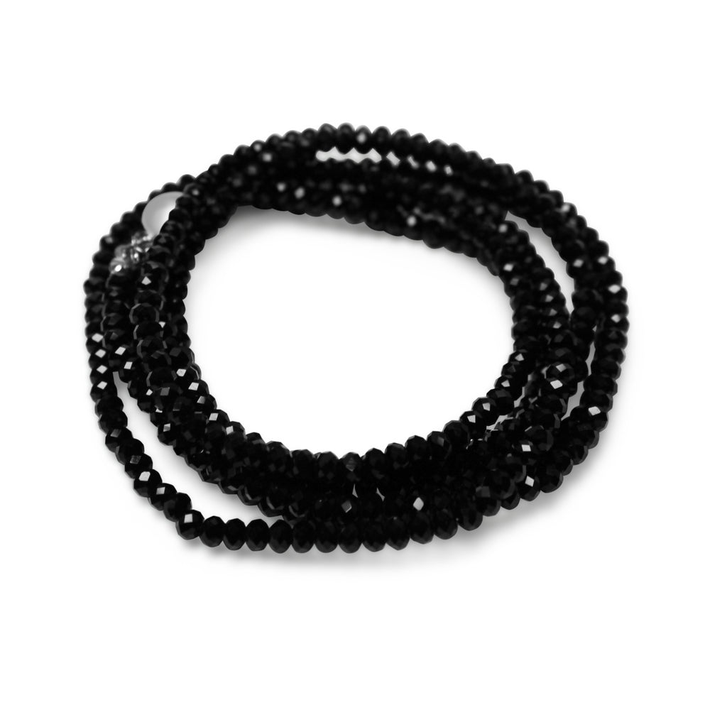 10 Way Necklace - Black Crystal - choose your magnet colour - Maria Nicola
