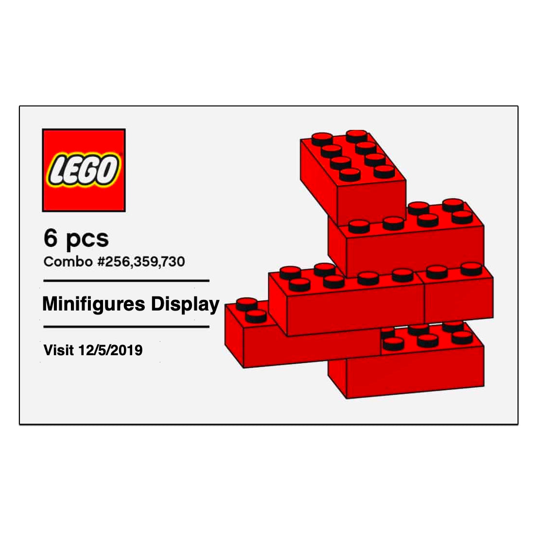 6 lego bricks combinations