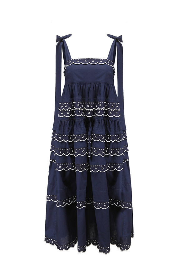 Laura Dress in Midnight Pearl