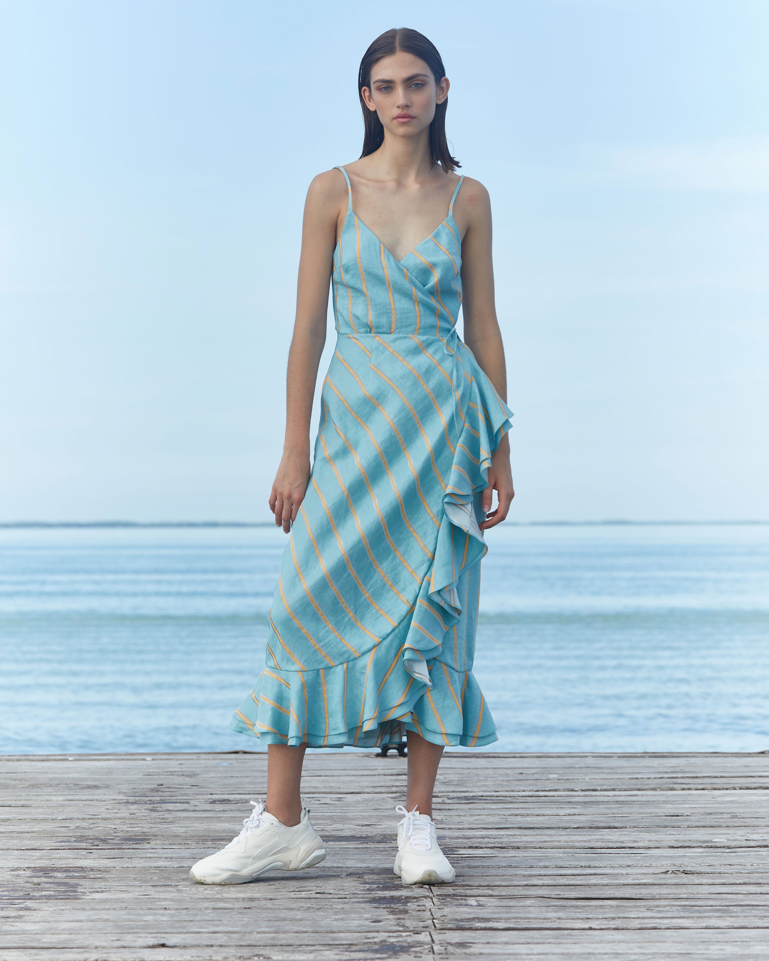 Long Peonie Dress in Hazy Daze