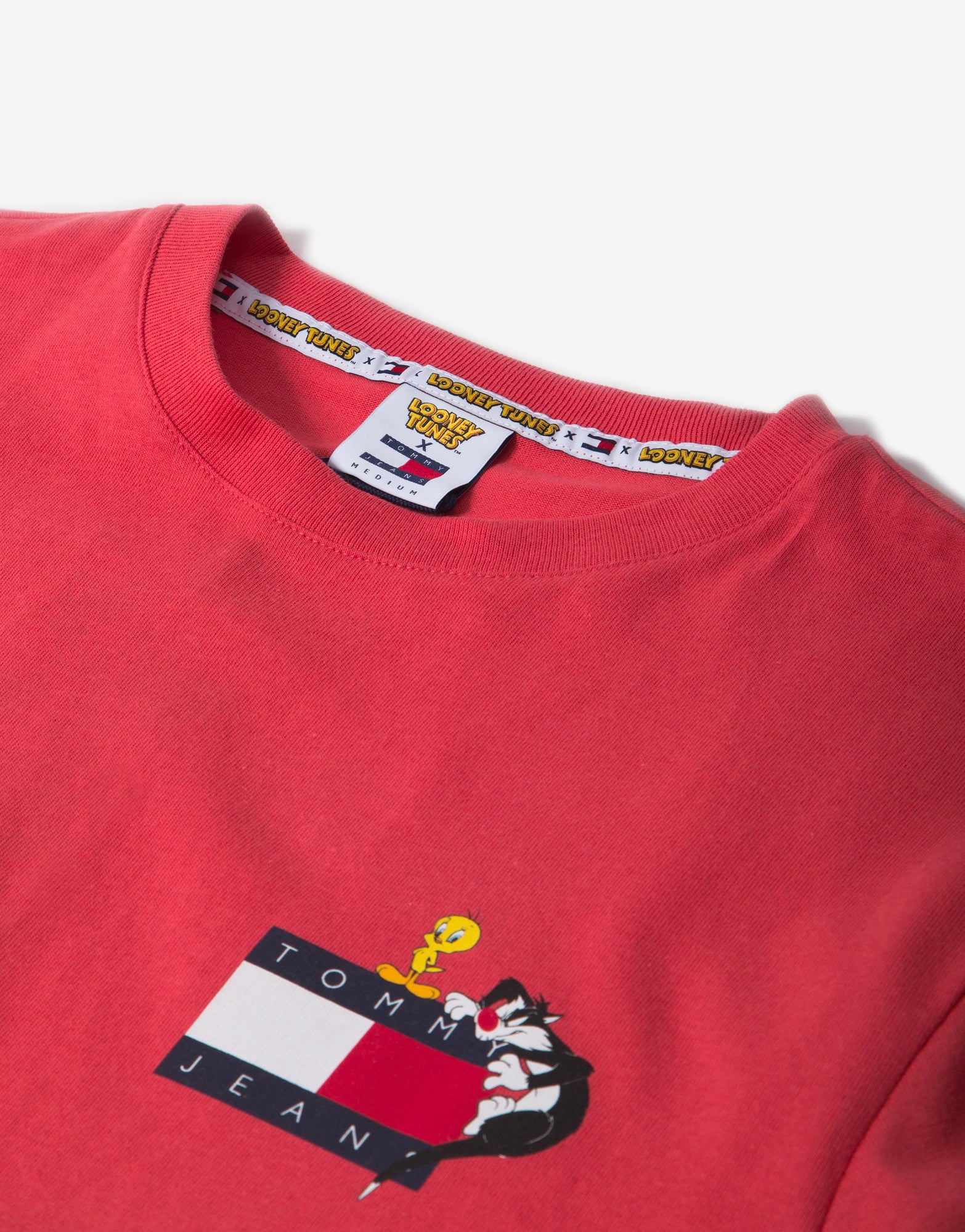 Tommy Jeans X Looney Tunes T Shirt Red The Chimp Store