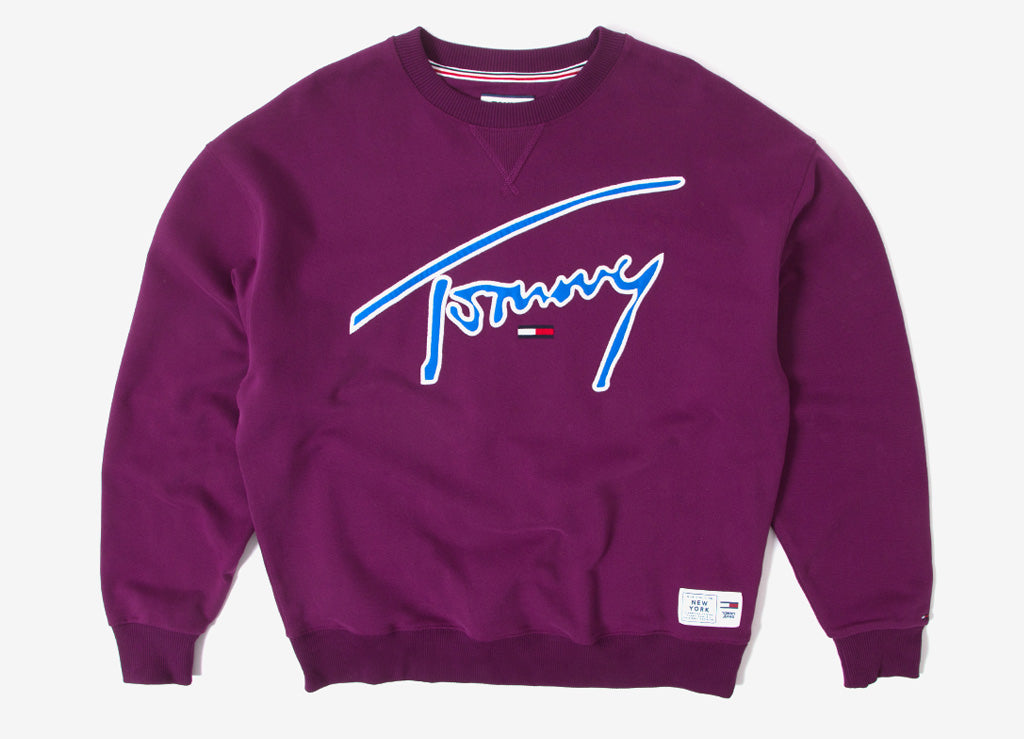 purple tommy hilfiger sweatshirt