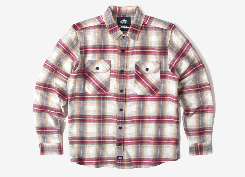 Dickies Canaan Flannel Shirt in Red | Dickies Clothing | The Chimp Store