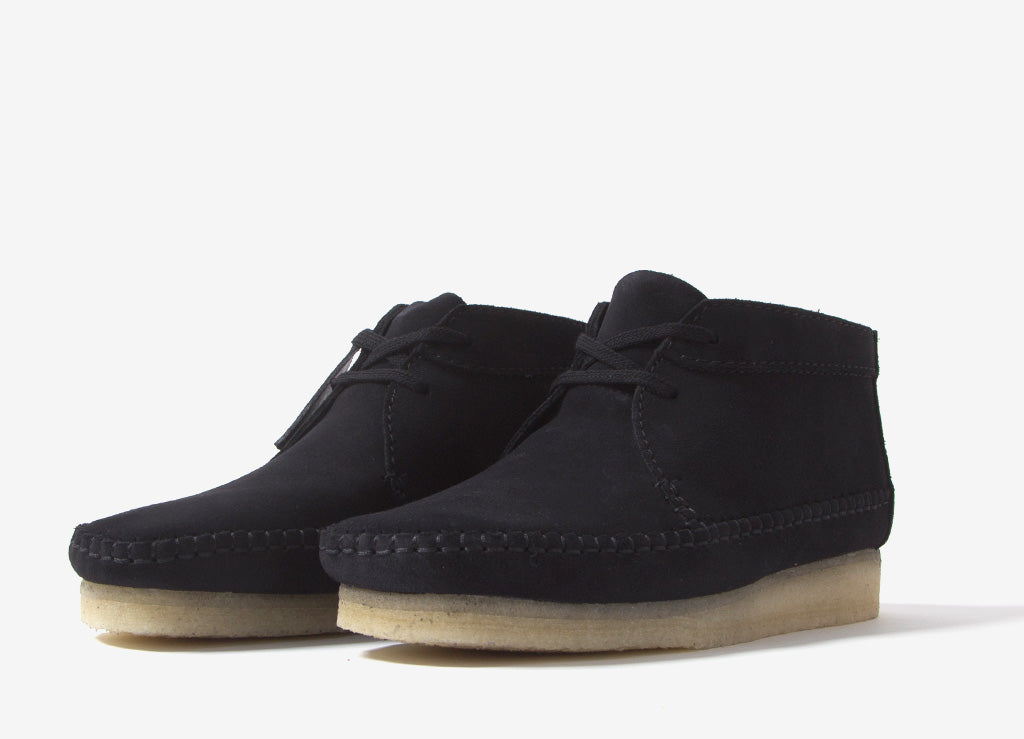 clarks weaver boot black suede