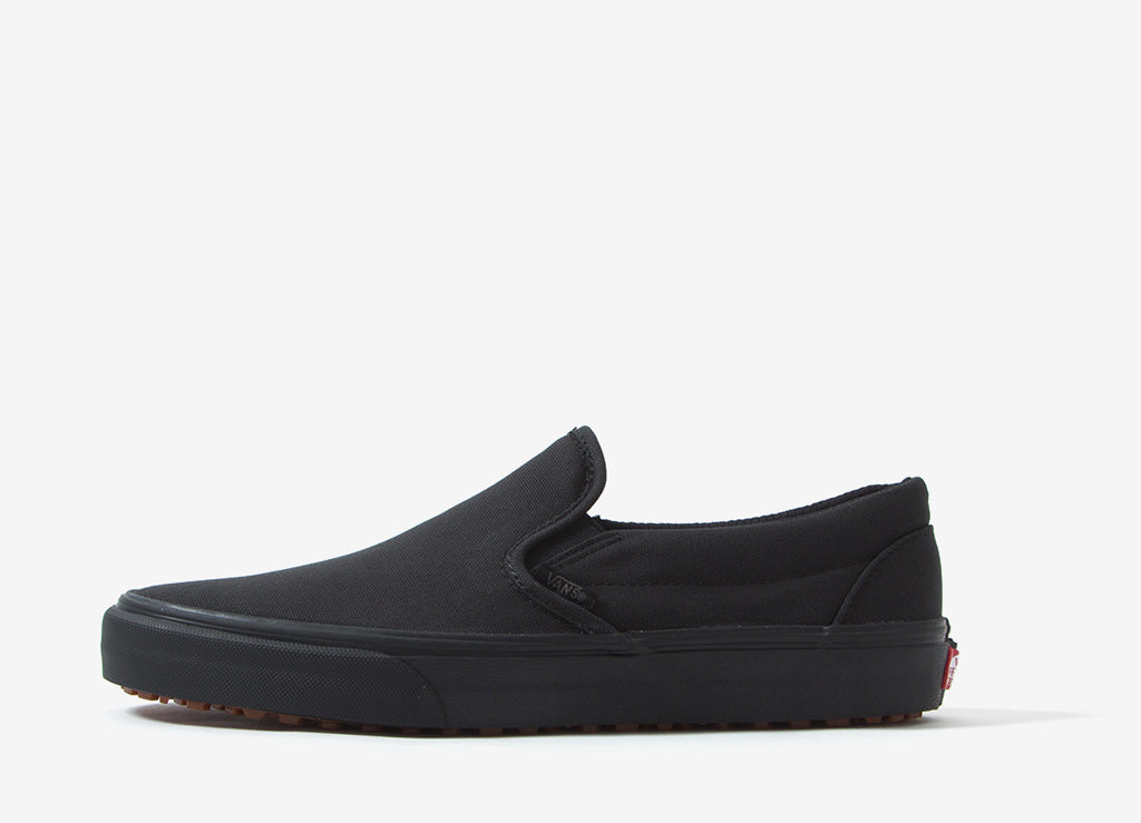 vans old skool black slip ons cheap online