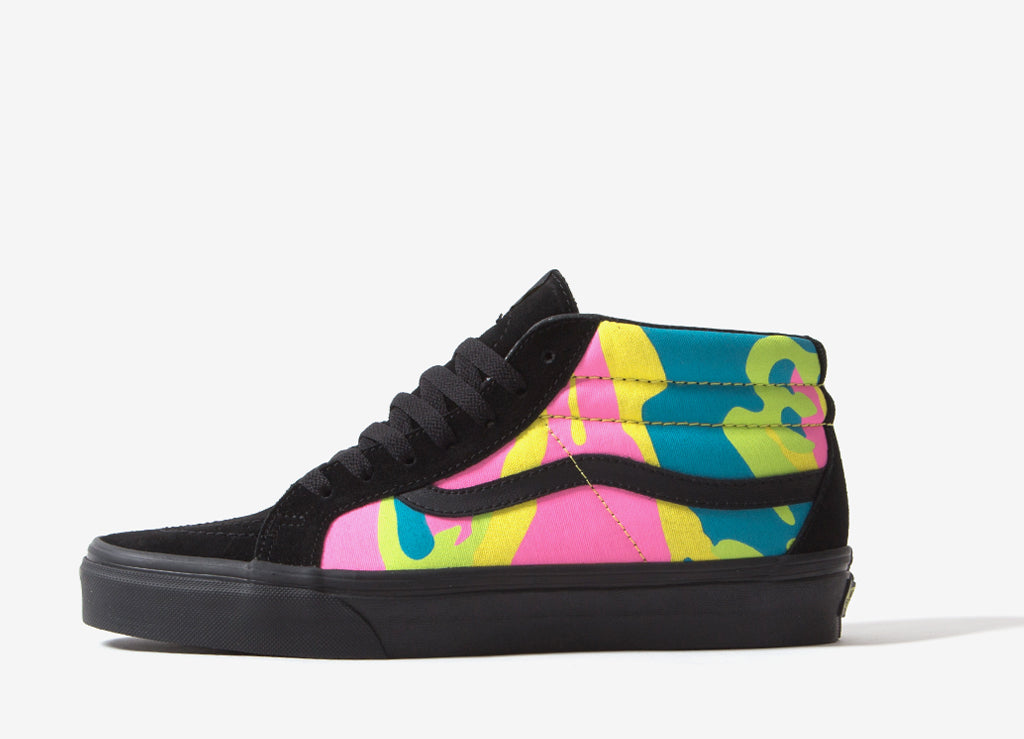 neon camo vans