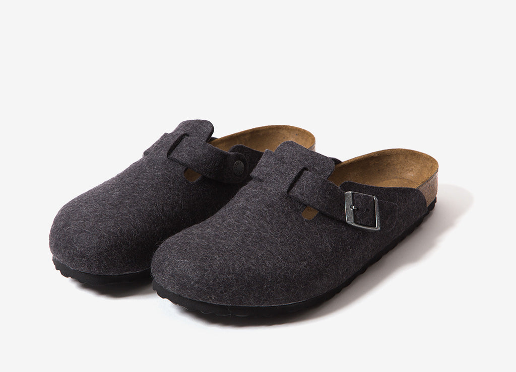 birkenstock boston wool felt anthracite