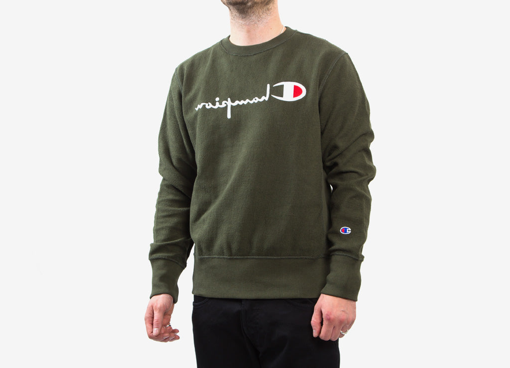 champion olive sweatshirt