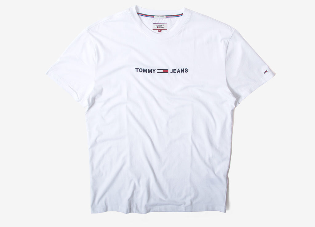 tommy jeans small text tee