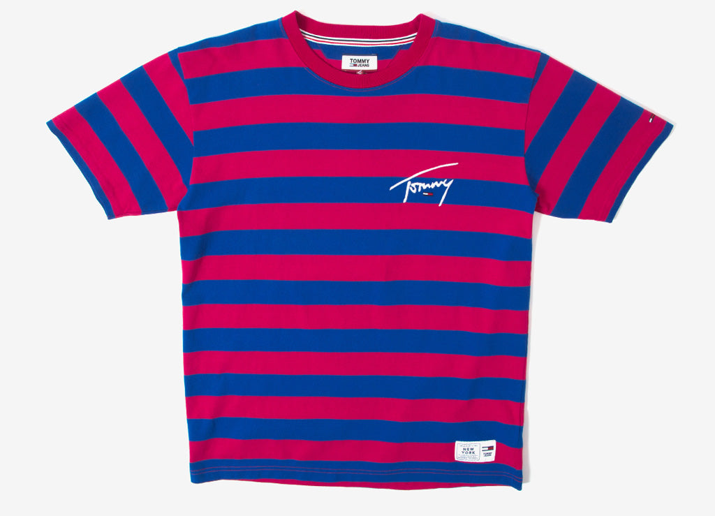 tommy jeans signature stripe tee