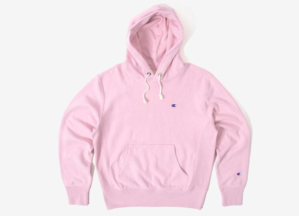 baby pink hoodie champion