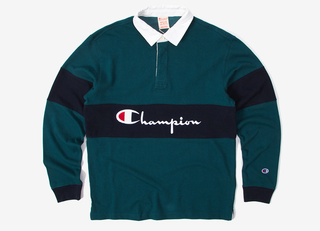 champion long sleeve polo shirts