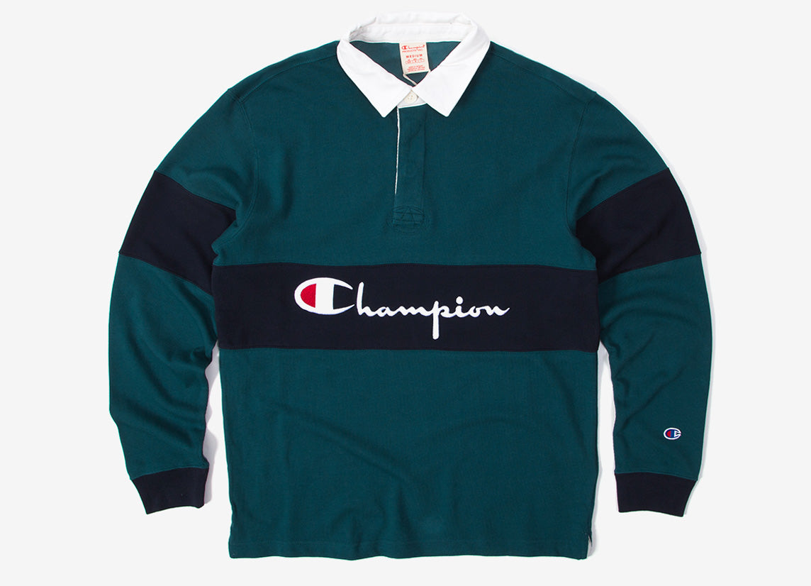 champion long sleeve polo shirts