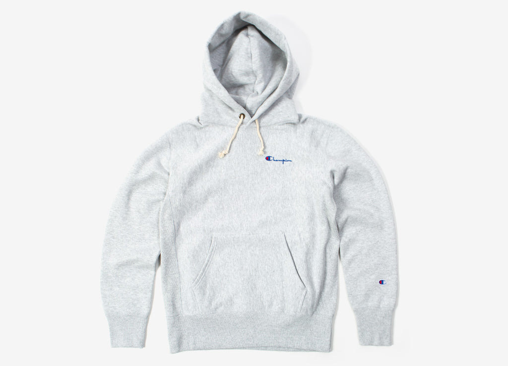 champion reverse weave hoodie light grey